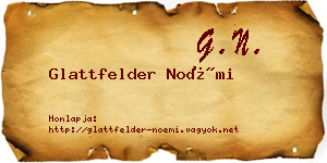 Glattfelder Noémi névjegykártya